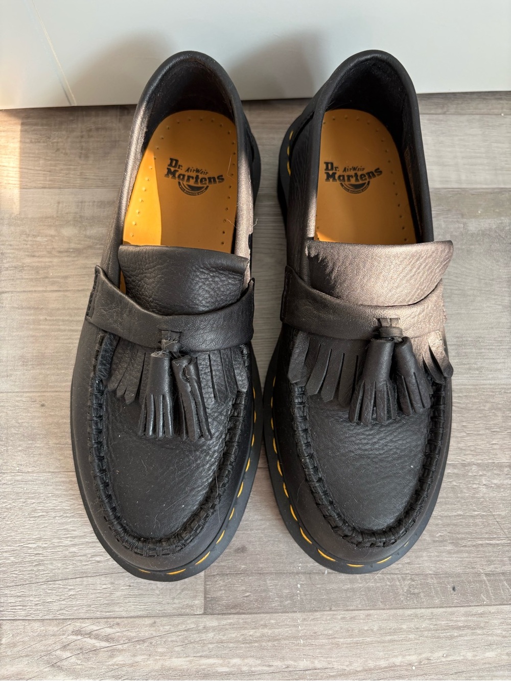 Dr. Martens Black Tassel Kiltie Loafers